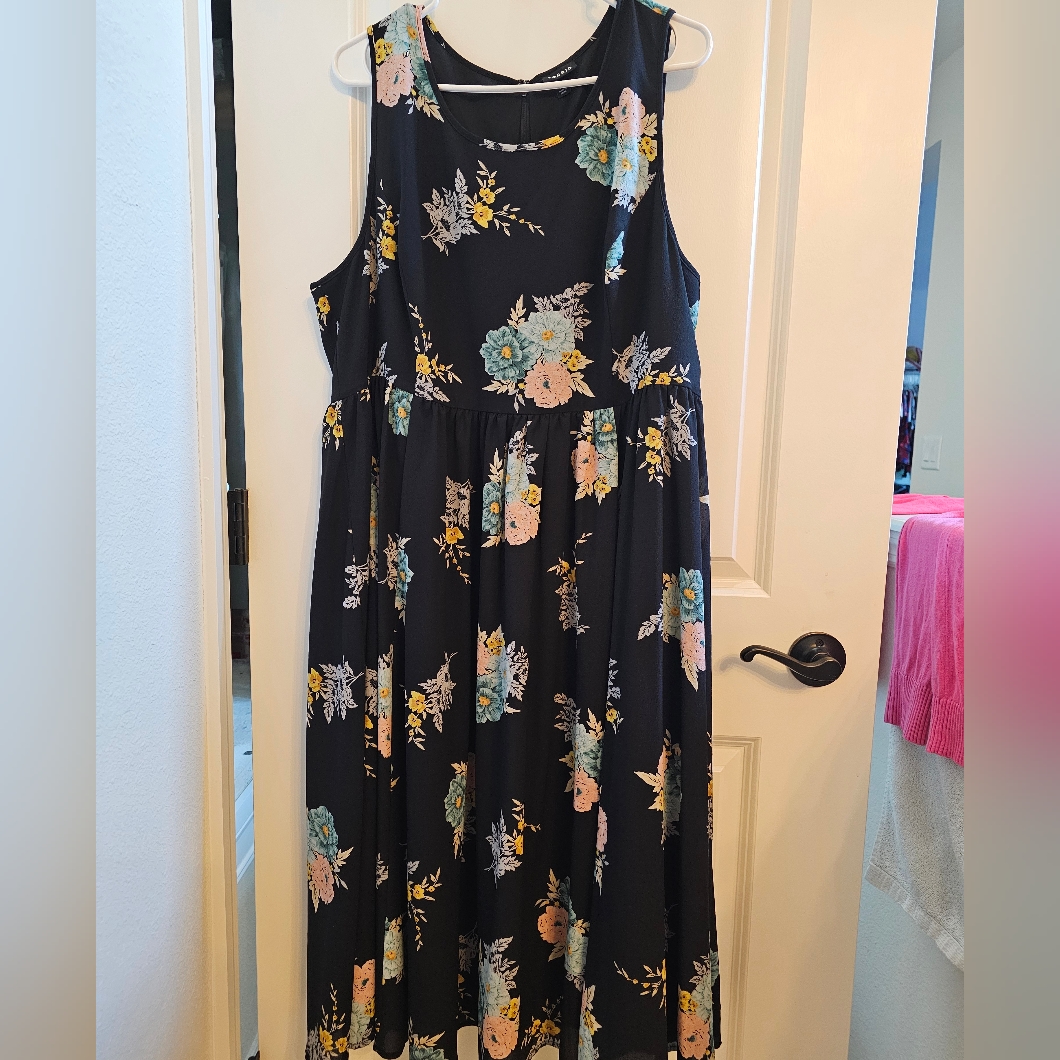 Torrid Floral Georgette Midi Dress